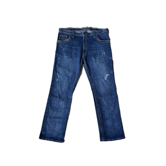 DECREE Flex Denim Blue Jeans Men’s Sz-38X30 Straight Fit Very Good - Picture 1 of 5
